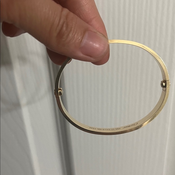 18k solid gold bangle - Picture 3 of 8